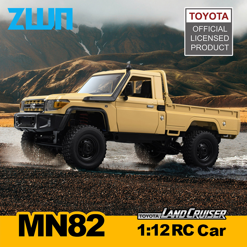 ZWN MN82 1:12 Retro Rc Auto Met LED Verlichting Full-schaal Simulatie LC79 Professionele 4WD Afstandsbediening Pickup RC Truck Model Speelgoed