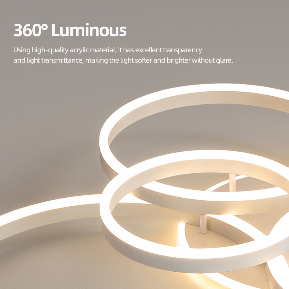 Lámpara de techo LED moderna, iluminación para el hogar, sala de estar, estudio, dormitorio, lámpara de techo regulable, iluminación interior, lámparas de decoración