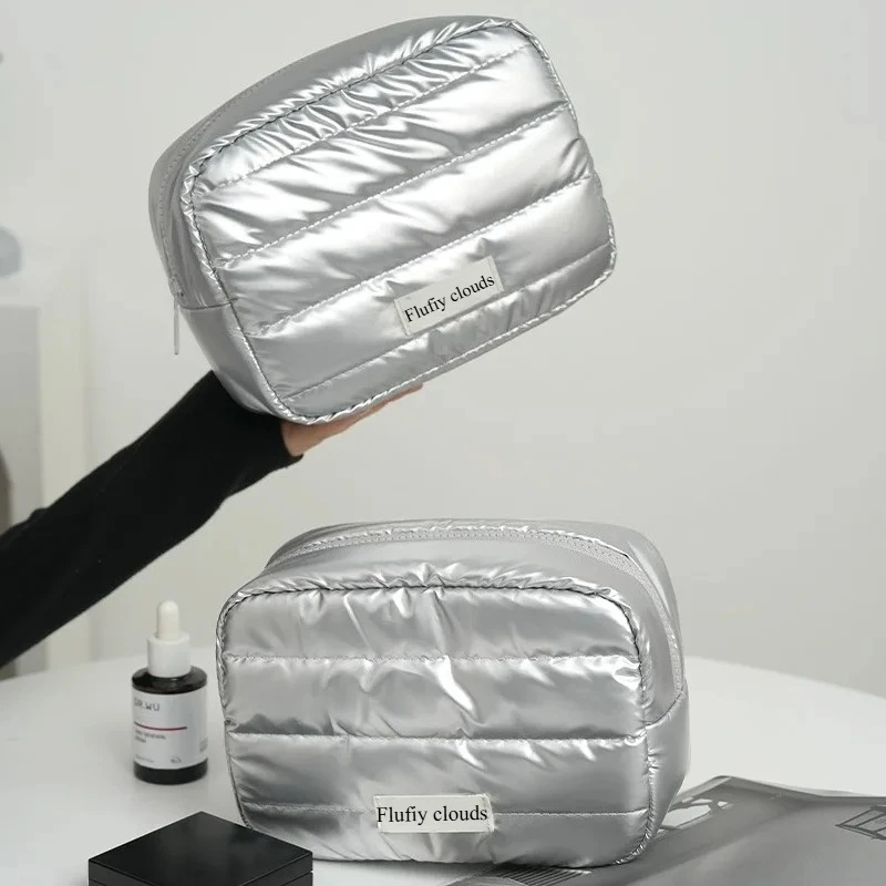 Bolsa de maquillaje de gran capacidad, organizador de viaje, bolsa de cosméticos portátil, bolsa de almacenamiento multifuncional