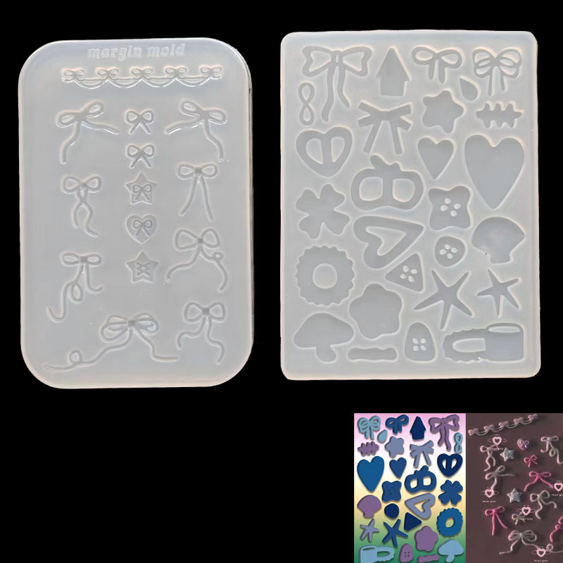 DIY artesanía pajarita en forma de silicona resina epoxi molde resina moldes joyería molde