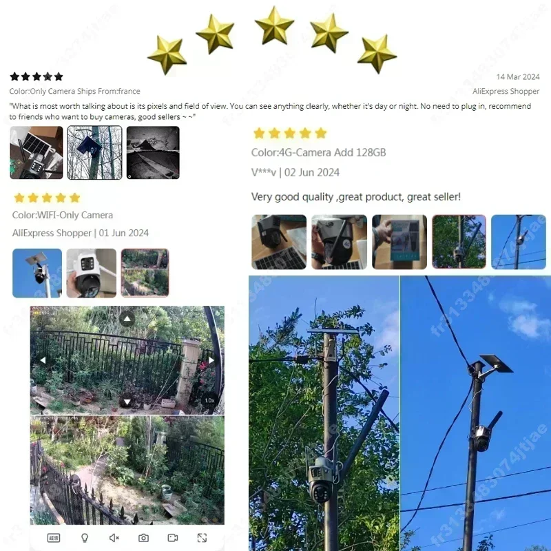 4K 8MP 4G double objectif caméra solaire gratuit 256G mémoire cadeau double écrans suivi extérieur WIFI sécurité CCTV Surveillance caméra IP