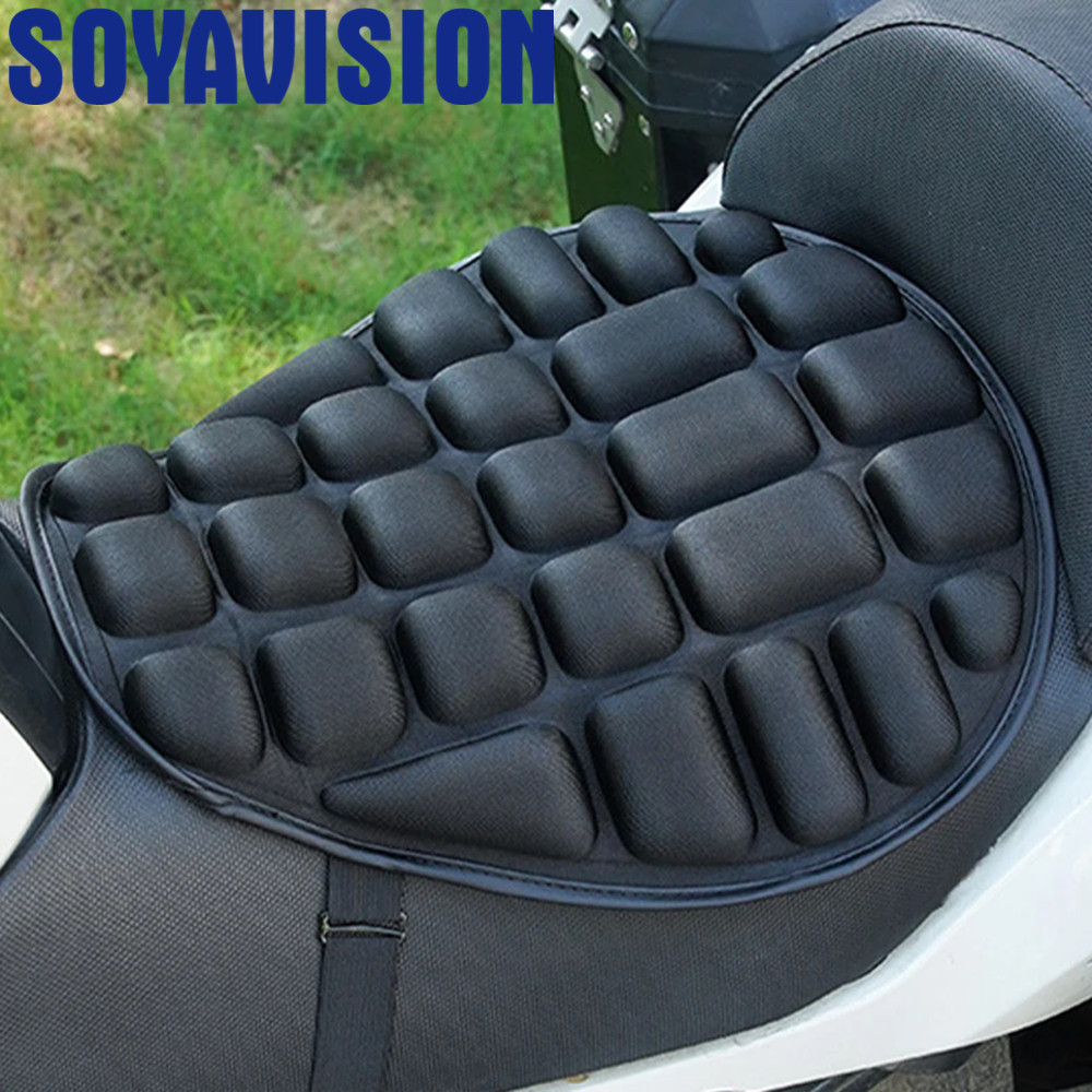 EVA Foam Motorcycle Seat Cushion Black Universal Motorbike Electric Bike Seat Covers Mats Comfortable Breathable Shock Absorbing