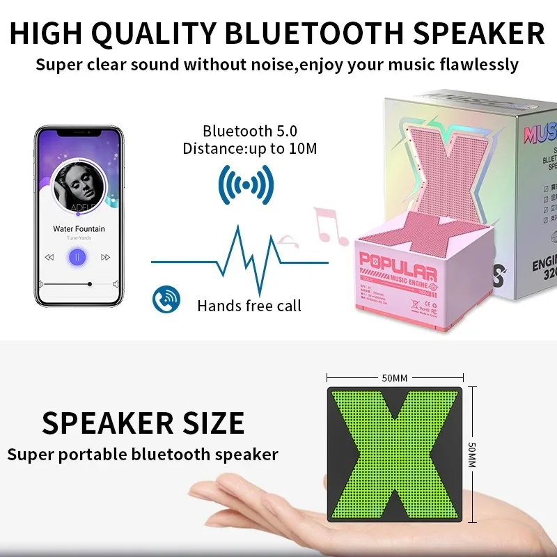 X1 Wireless Bluetooth Speaker Music Stereo Portable Surround Mini USB Outdoor Subwoofer Speaker Audio Player Speaker Microphone