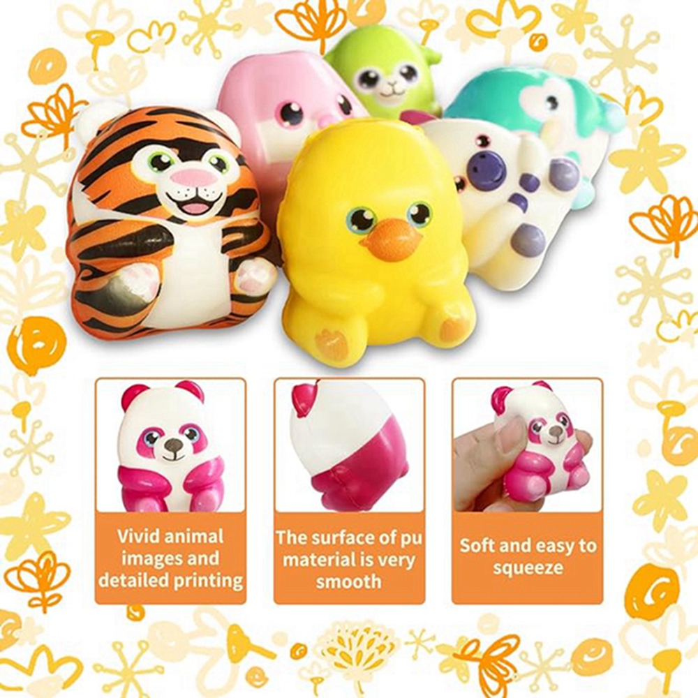 6/12 pçs para crianças adulto mini kawaii bonito alívio do estresse espremer brinquedos aleatórios lento subindo squishies brinquedo carnaval goodie saco stuffers