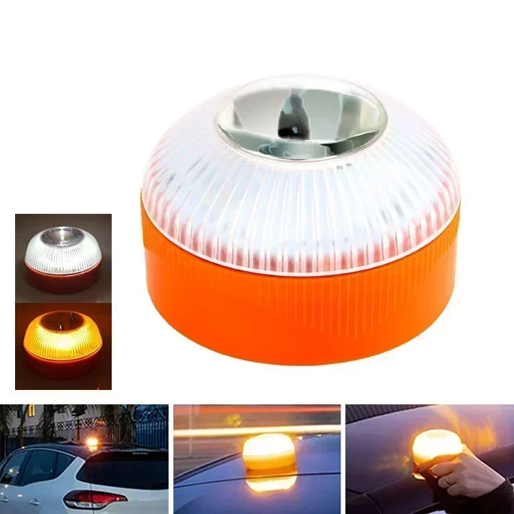 ใหม่ล่าสุดแบบพกพาไฟฉุกเฉินรถฉุกเฉิน Beacon Light สีส้ม/สีฟ้า/สีแดง Magnetic Induction Strobe Light ไฟฉายกันน้ํา