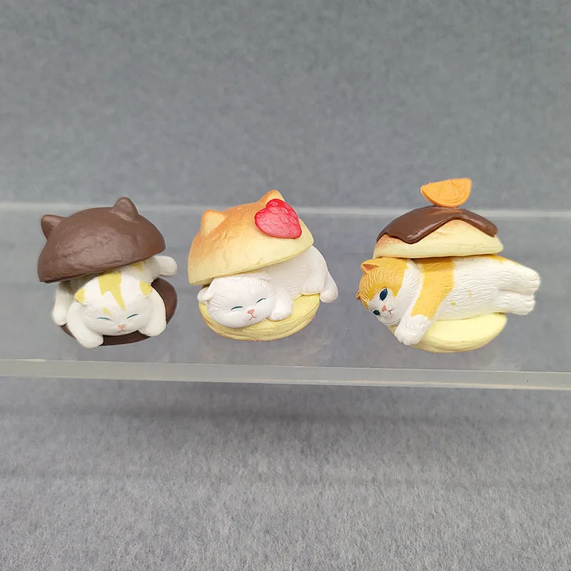 Burger Cat Blind Box Koty Figurka akcji Model zabawkowy Ozdoby Dekoracje Prezenty urodzinowe
