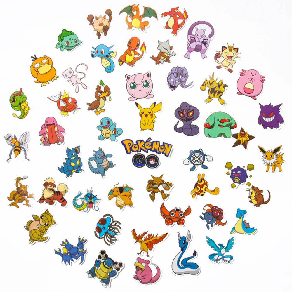 10/30/50/100pcs Pokemon Adesivi Kawaii Pikachu Decalcomanie FAI DA TE Skateboard Bicicletta Chitarra Laptop Bambini Carino Impermeabile Stiker giocattoli