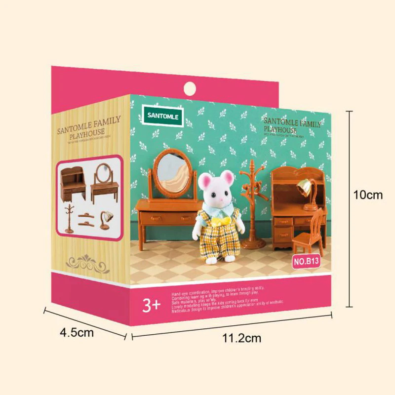 1:12 ドールハウスミニチュア家具おもちゃセット DIY 森家族子供女の子ごっこ遊び家具おもちゃギフトクリスマス誕生日