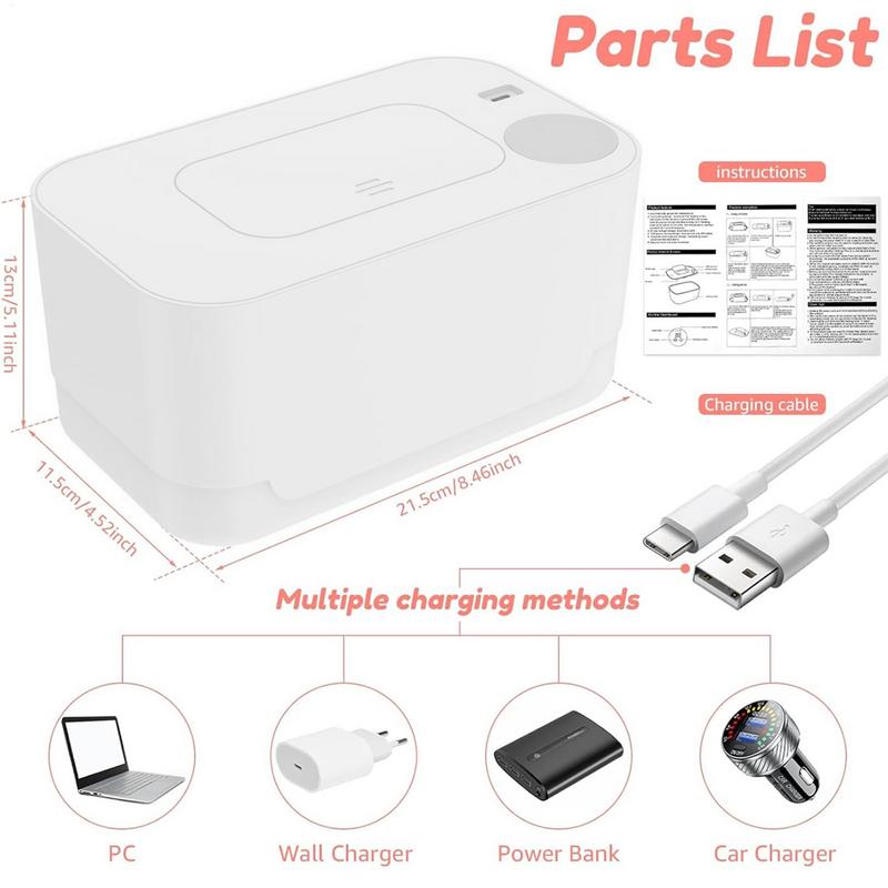 Wipe Warmer Home Use Wet Wipes Warmer Dispenser Portable Space-Saving Diaper Heater Holder Case For Living Room