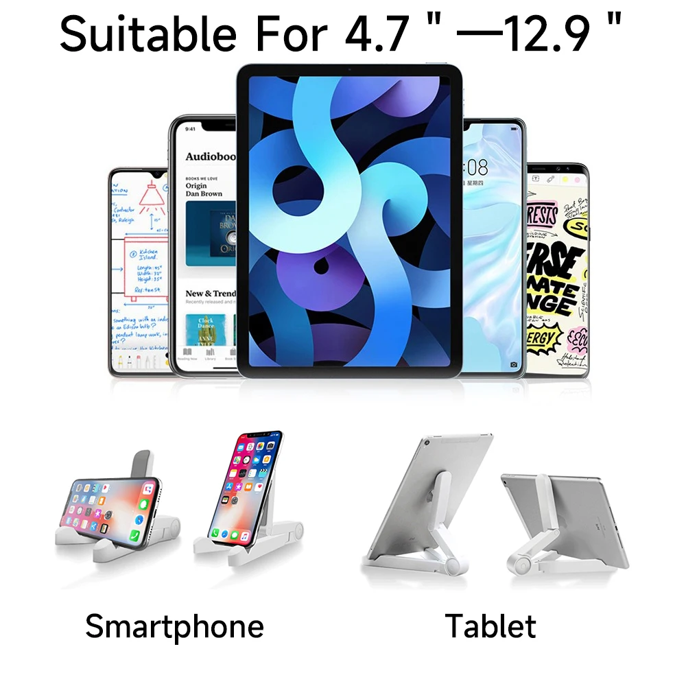 Universal Tablet Stand Easy Portable Phone Fixed Tablet Stand Suitable for For iPadAir Pro 4.7 to 12.9 inch Samsung Xiaomi Stand