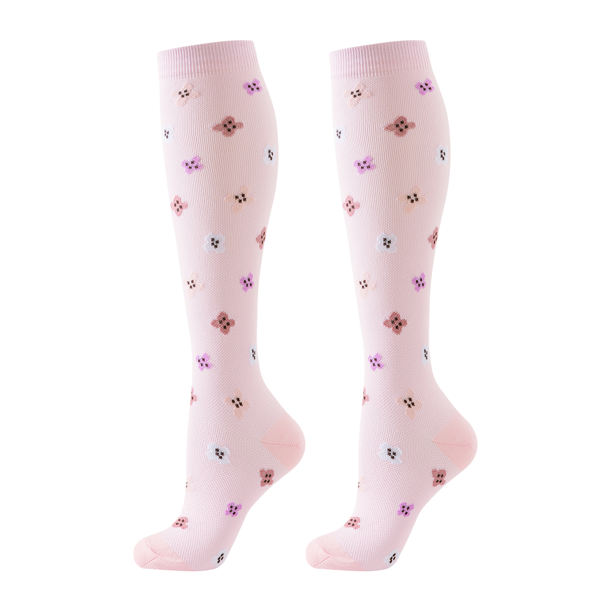 6 pares de calcetines de compresión de flores calcetines de compresión de enfermera deporte señoras señora mujeres corriendo