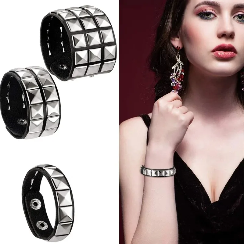 Bracciale per unghie gotico punk hip-hop Rivetti Bracciale per coppia casual Festa di Capodanno Natale San Valentino Regalo di compleanno