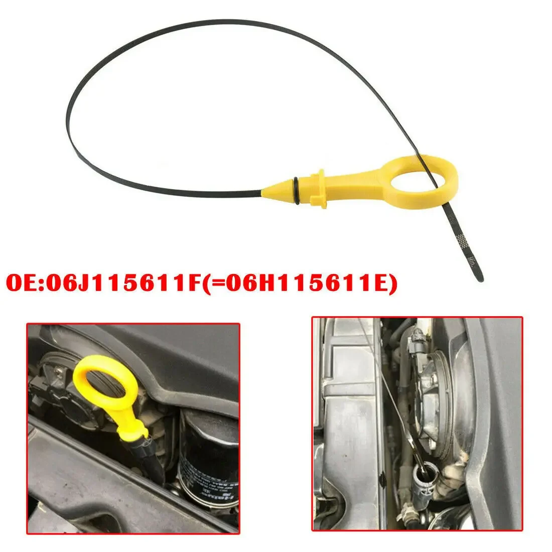 Dipstick de óleo de motor automotivo, auxiliar para audi a4 a5 q3 q5 vw 2.0t b8 b9 2009-2017 06h 115611 E Acessórios para carros