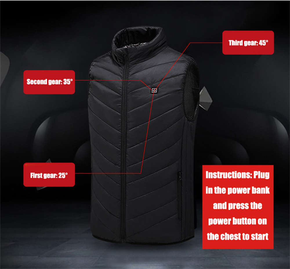 Winter Neue 9 Bereiche Beheizte Weste Warme Männer Frauen USB Beheizte Jacke Jacken Sportswear Beheizte Mantel 4XL Outdoor Jagd