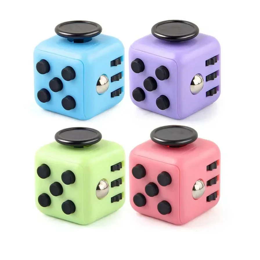 สีทึบ Fidget Decompression ลูกเต๋าสําหรับปล่อยความเครียดออทิสติกความวิตกกังวลบรรเทาเด็กผู้ใหญ่ความเครียดบรรเทา Anti-Stress ปลายนิ้ว