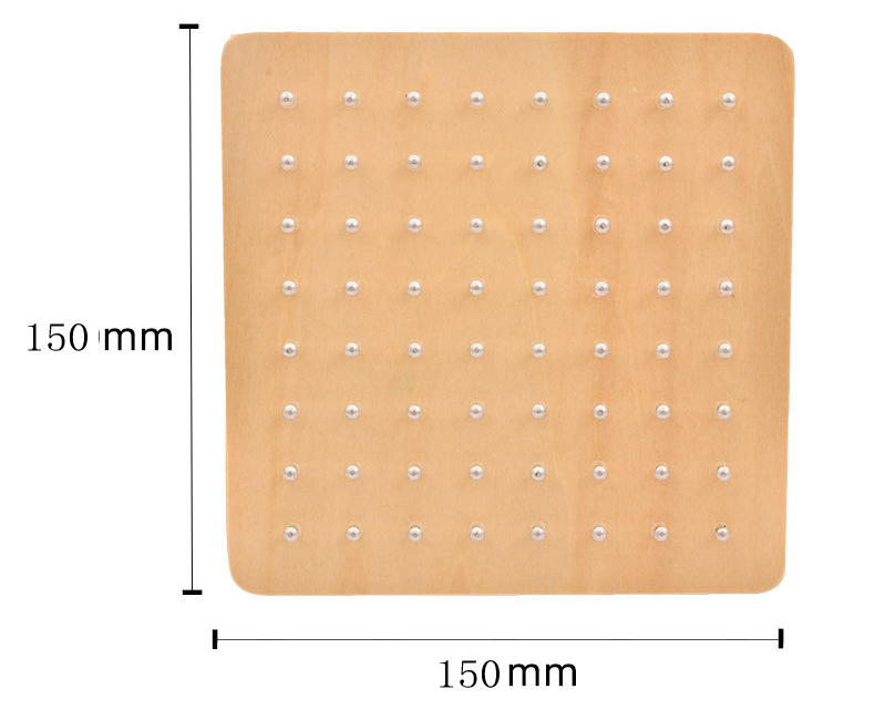 Puzzle géométrique en bois pour l'éducation précoce des enfants, jouet Montessori, planche à ongles, exploration des mathématiques créatives