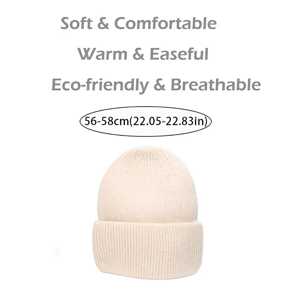 New Winter Korean Version Candy Color Rabbit Fur Fashion Simple Baotou Hat Women's Plush Thermal Knit Hat Cold Hat Pullover Hat