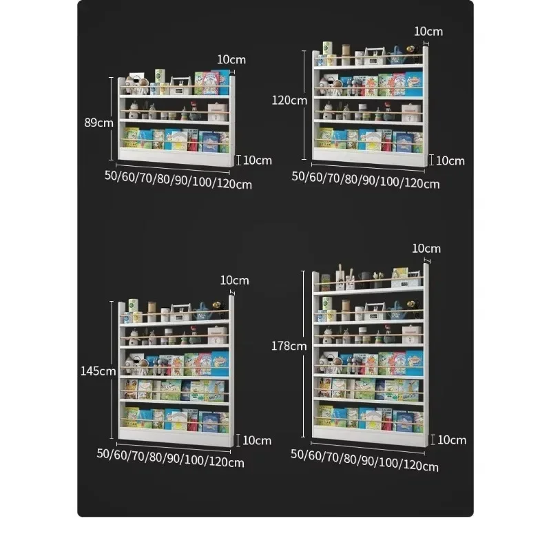 Solid Wood Bookshelf for Kids – Multi-Tier Reading Bookcase with Storage, Wall-Mounted or Freestanding, Nursery/Study Organizer