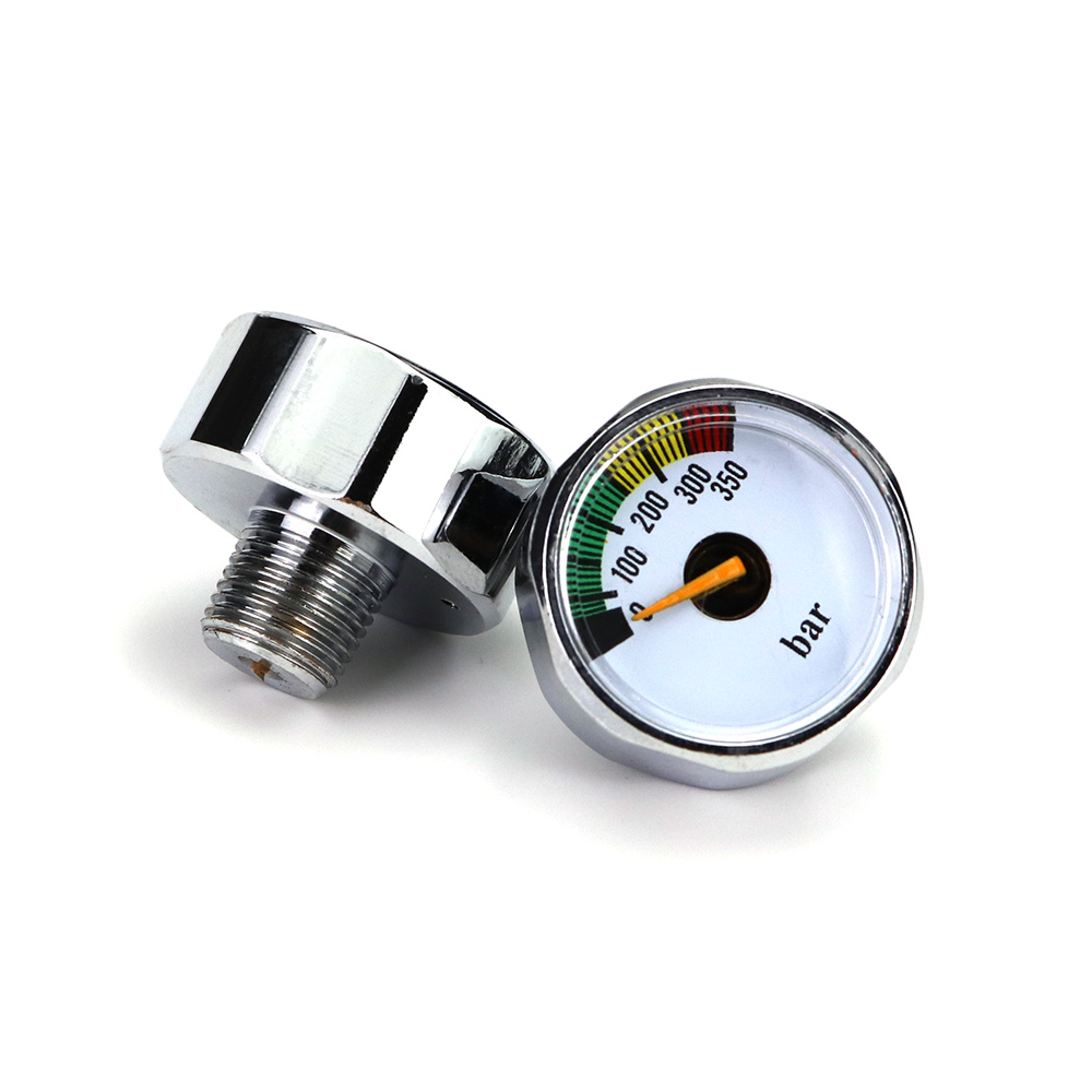 Manómetro micromanómetro Air 350BAR (diámetro 25 mm) perfil bajo rosca 1/8NPT o 1/8BSP(G1/8)