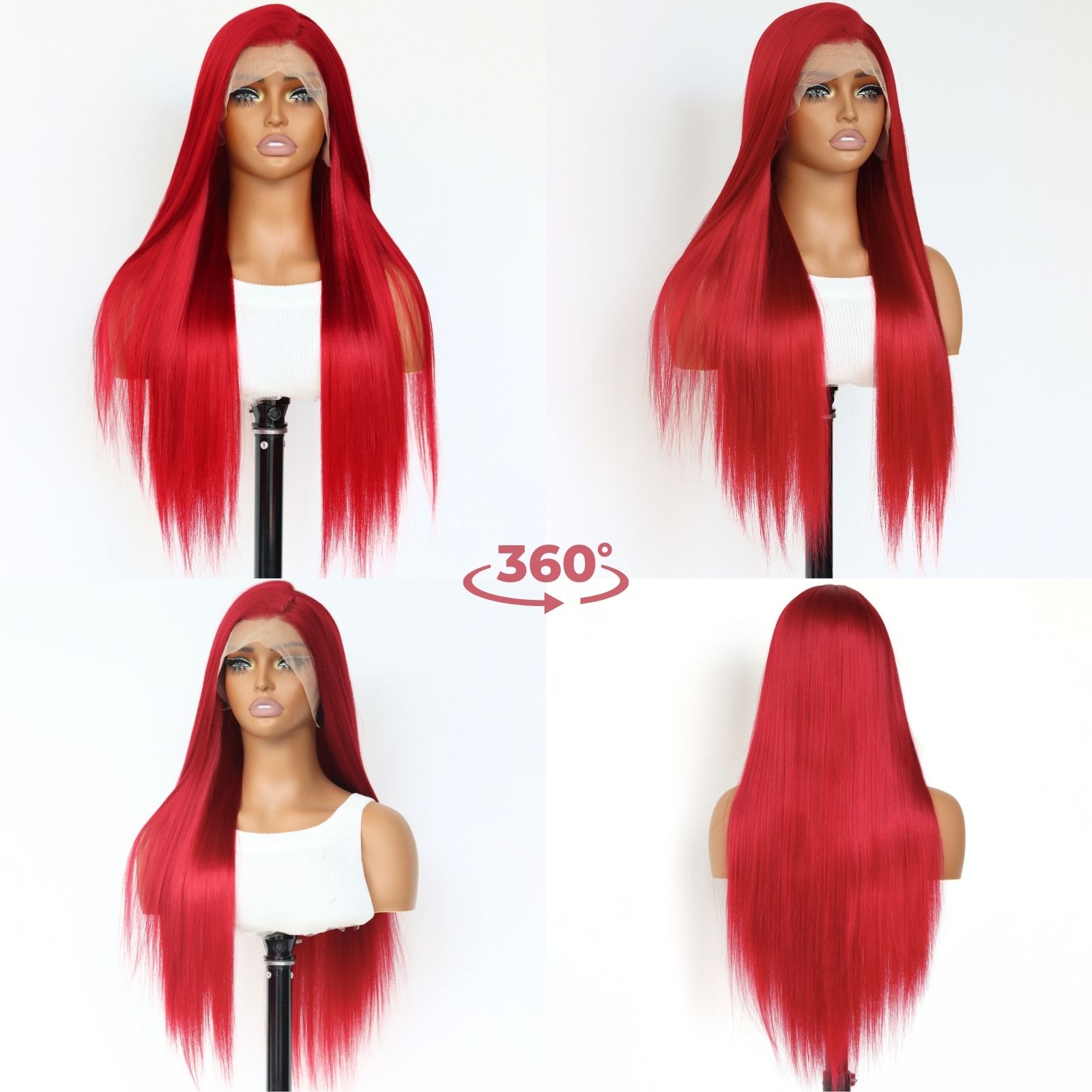 13x4 borgonha vermelho peruca longa reta peruca dianteira do laço sintético vinho escuro colorido cabelo perucas frontais do laço para festa feminina cosplay