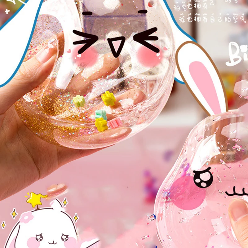 PET Nano Glue Knead Music Double Sided Tape Blow Bubbles Full Set Of Nano Tape Bubble Blowing Decompression Toy Stickers