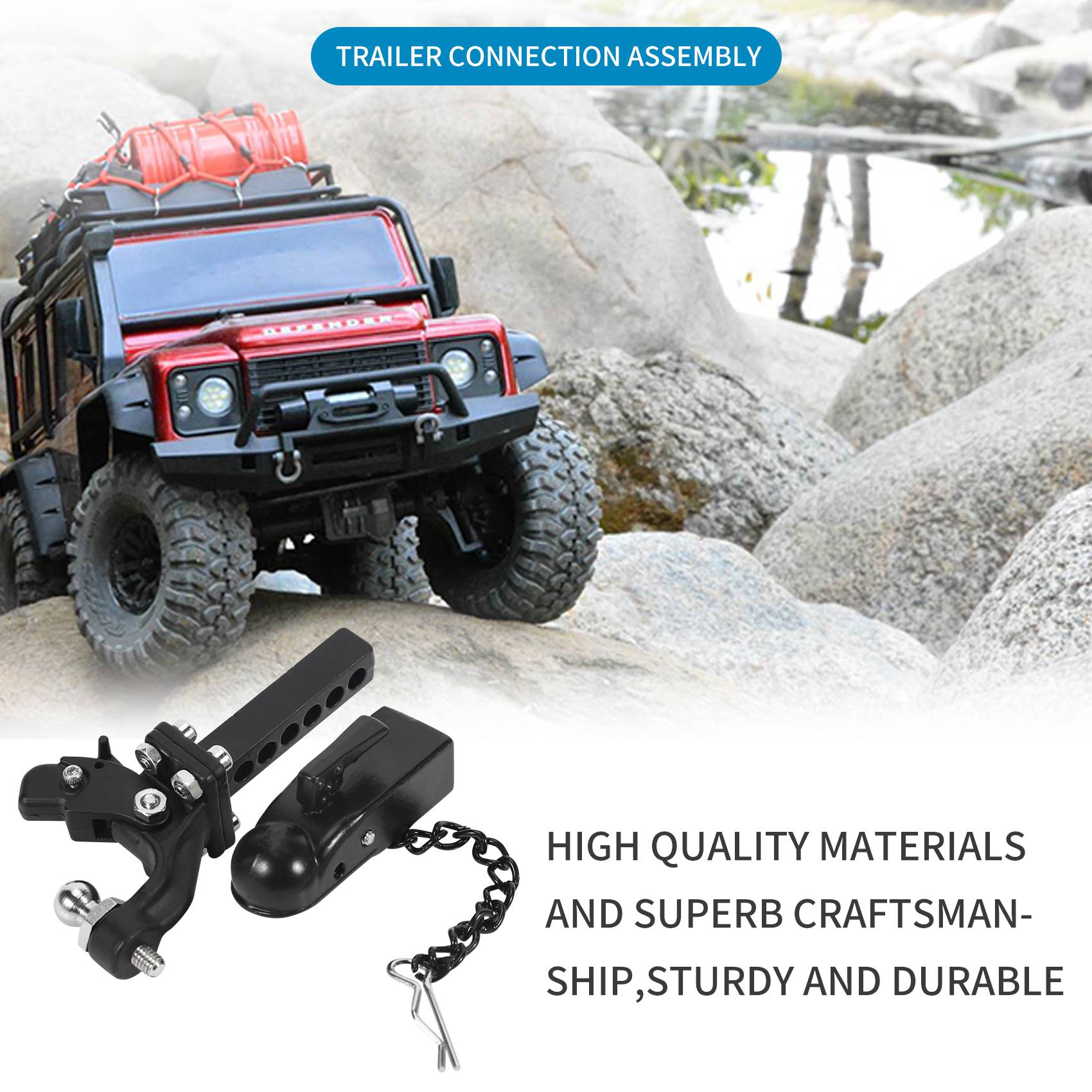 ตะขอเกี่ยวโลหะสำหรับ SCX10 90046 Traxxas TRX4 1/10รถตีนตะขาบรุ่น mobil REMOTE CONTROL สำหรับเด็กทารก
