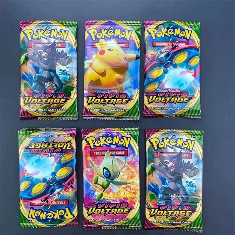 Random 9Pcs/Bag Pokemon Cards Pikachu Colorful Card Set GX Tag Team Vmax EX Game Trading Collection Card Game Party Games Gifts