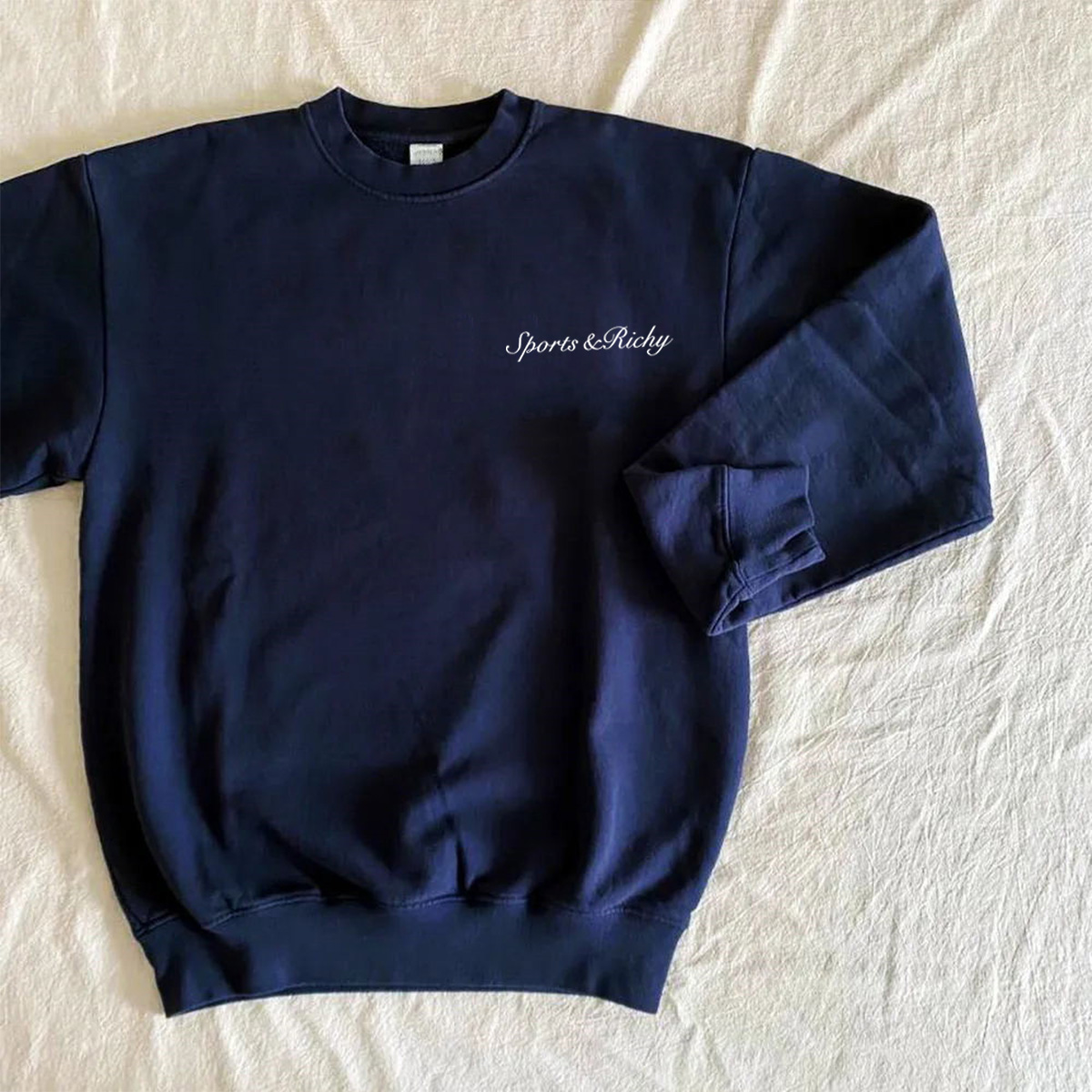 Свитшот женский оверсайз с круглым вырезом, х/б