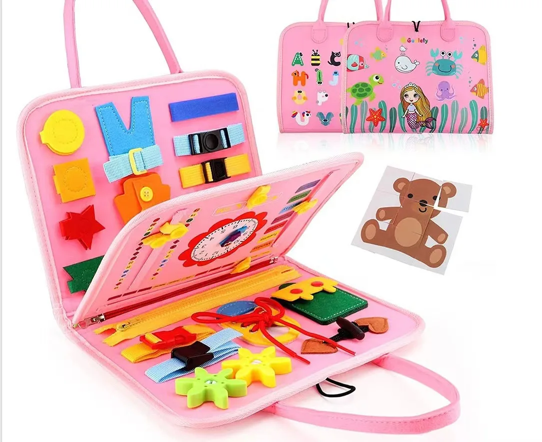 1pc Montessori Kids Travel Toy Felt Activity Quiet Books Busy Board Activity Educational Sensory Learning Book
