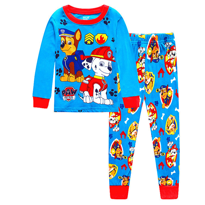 PAW Patrol-Conjuntos de ropa de manga larga para bebés, pijamas para niños, ropa de dormir de dibujos animados para niñas, ropa para el hogar, 2 uds., primavera y otoño