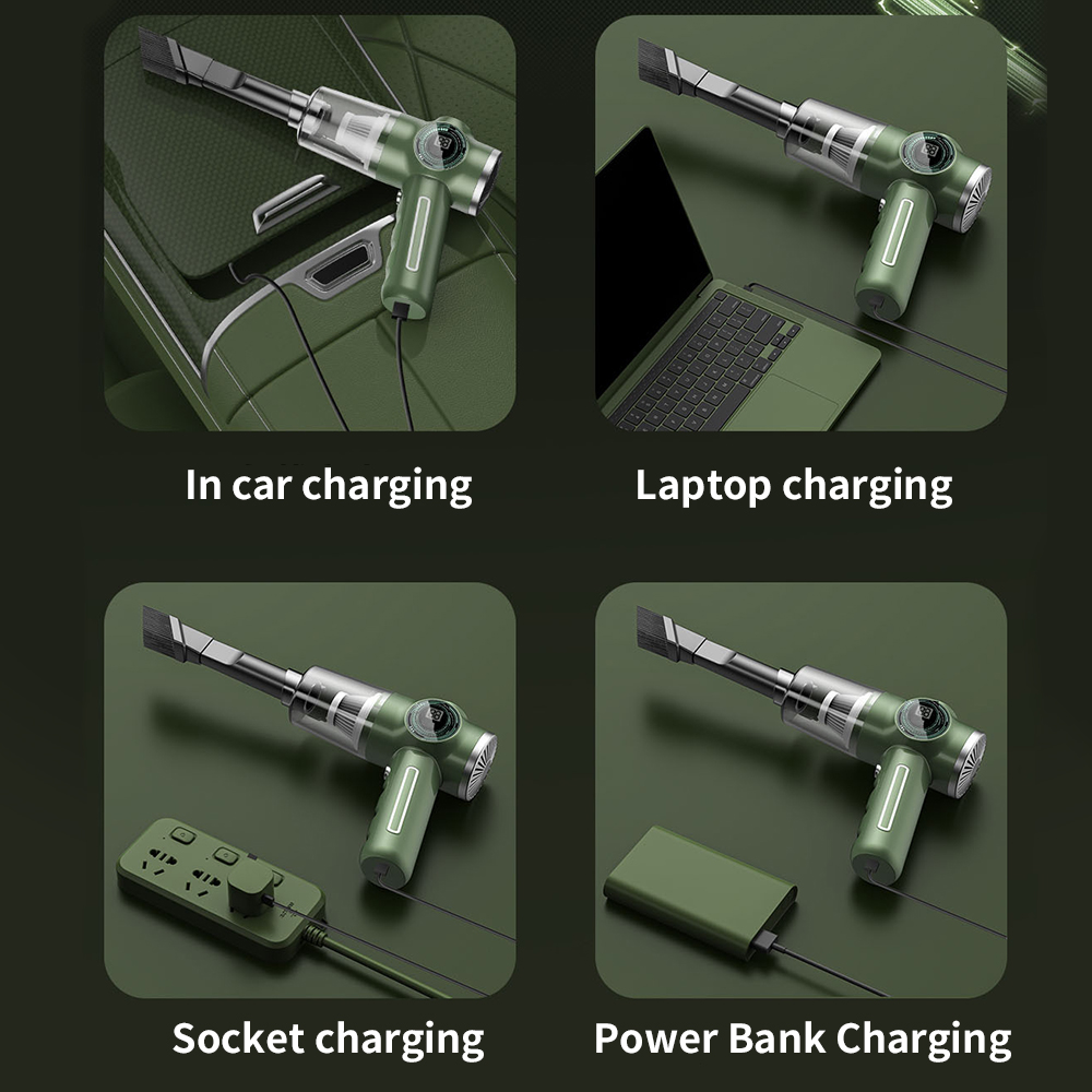 Портативный автомобильный пылесос, 290000 па, 5 в 1