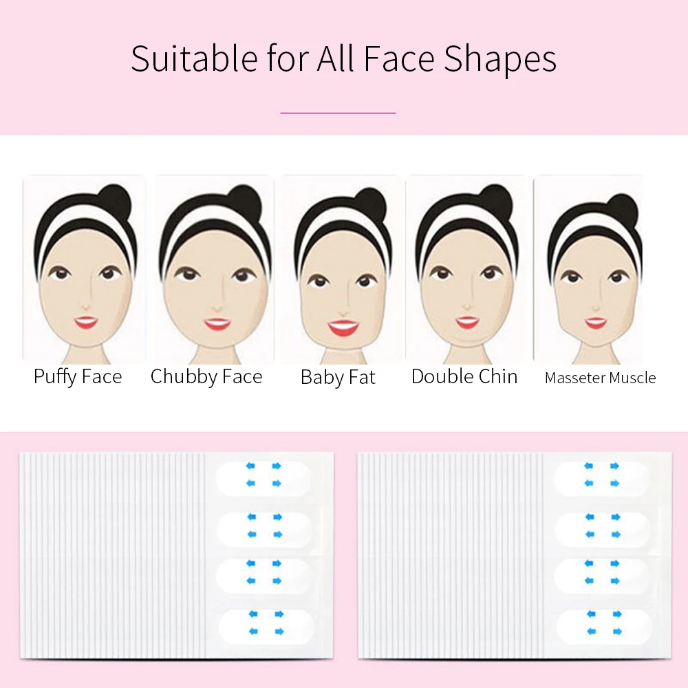 40 pièces/ensemble visage front joue menton autocollant visage Lifting Patch Anti-rides Anti-âge visage peau Lifting rides dissolvant bande