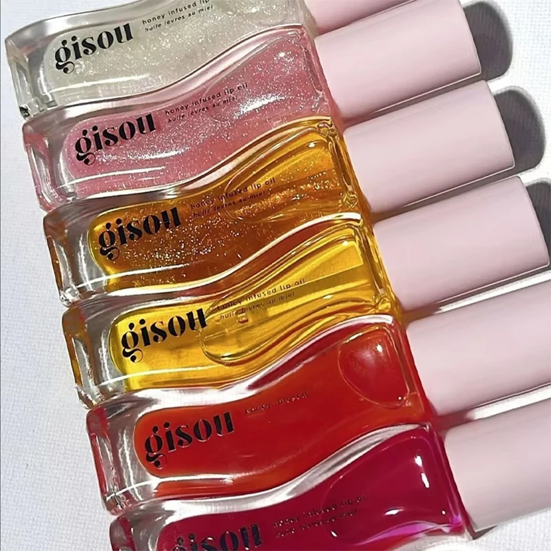 Gisou ins popular hidratante bálsamo labial original óleo labial cuidados do lábio benetitnt para lábios plumping esfoliante brilho de cereja