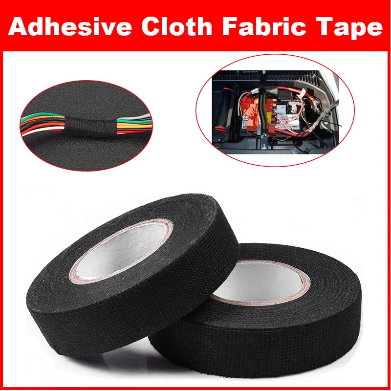 Heat-resistant Adhesive Cloth Fabric Tape For Automotive Cable Tape Harness Wiring Loom Electrical Heat Tape 9/15/19/25/32MM