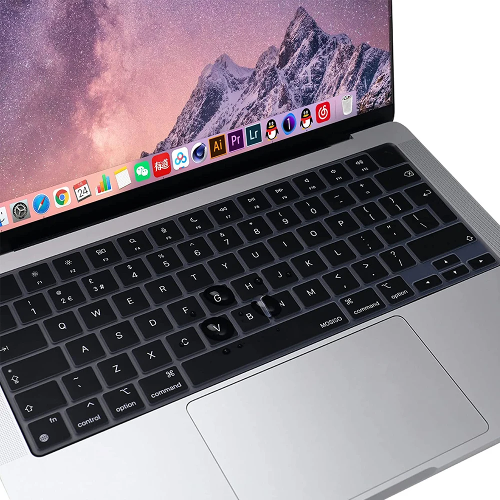 Compatible keyboard cover for 2022 MacBook Air 13.6 m2 A2681/2021 2023 MacBook Pro14 16 M1 A2442 A2485 A2779 A2780 with touch ID