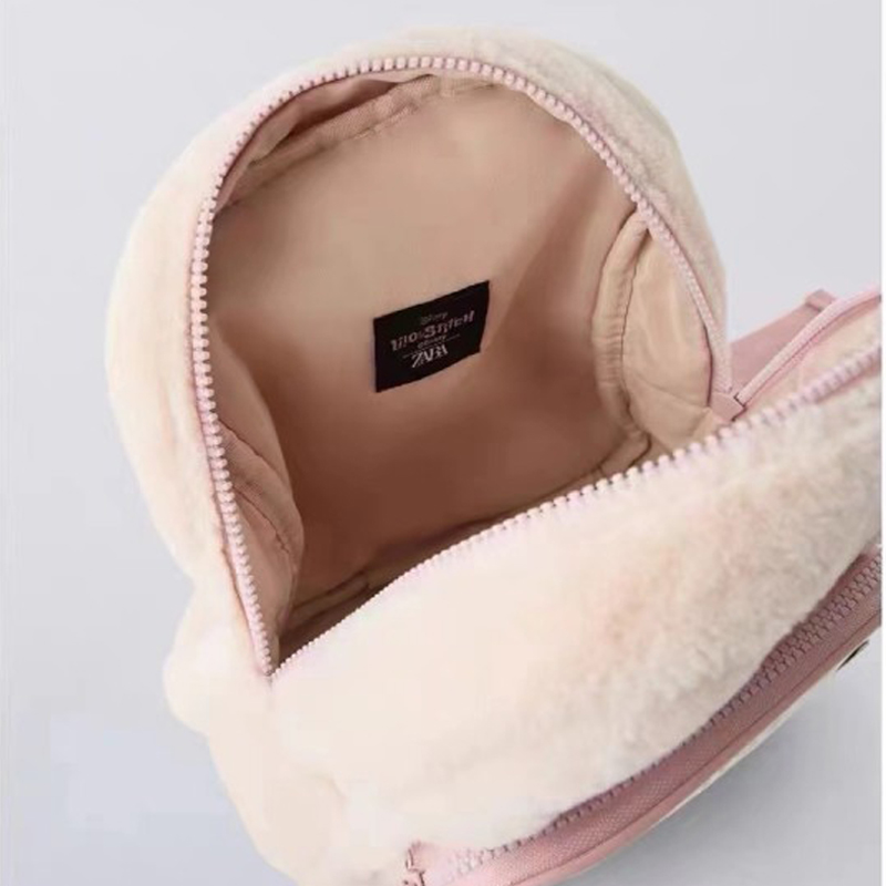 Novo ponto dos desenhos animados de pelúcia saco escolar das crianças do jardim de infância bonito moda cor bloqueando mochila mini mochila