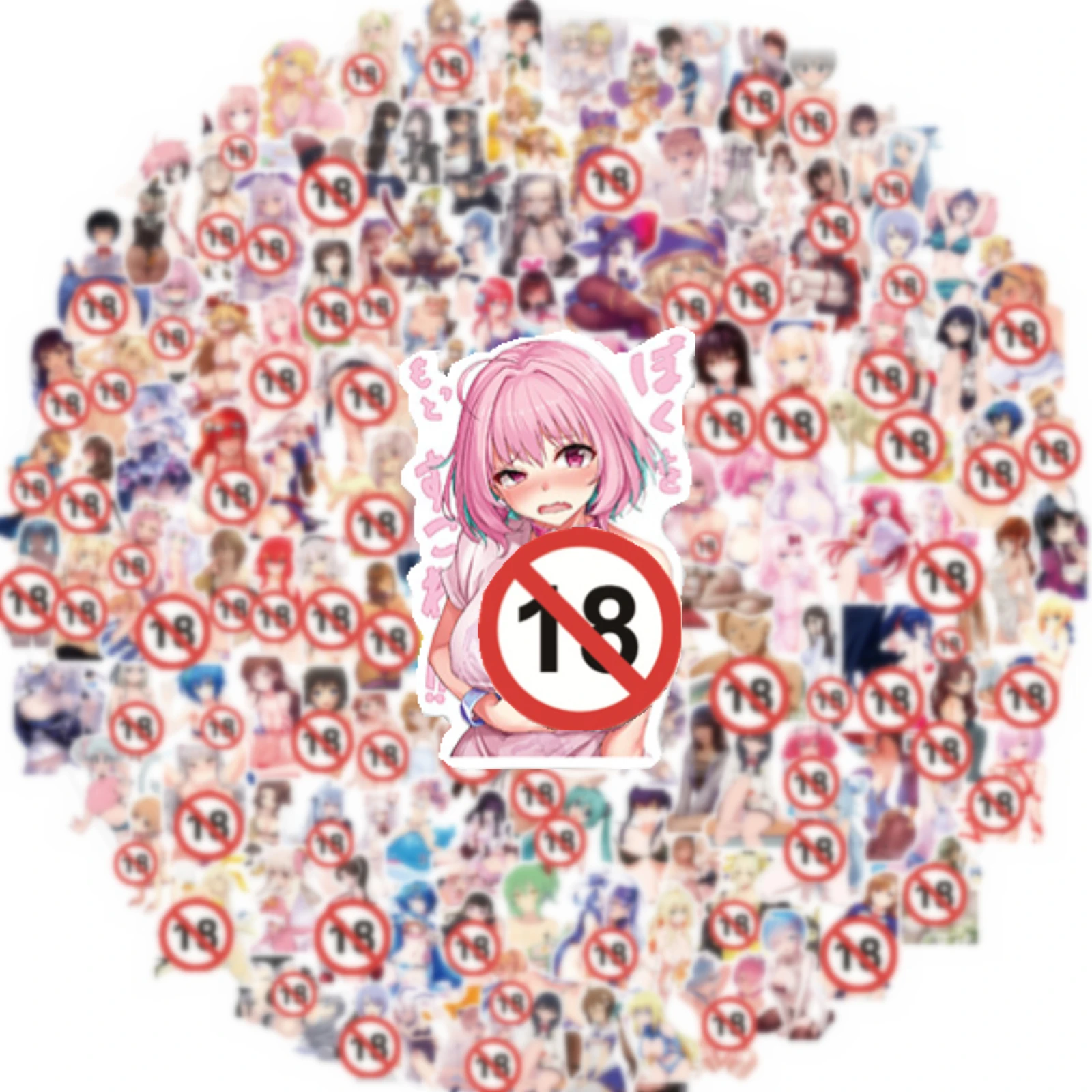 100/200PCS 성인 애니메이션 Waifu 섹시한 헨타이 스티커 자동차 오토바이 벽 수하물 노트북 방수 카와이 스티커에 대한 멋진 데칼