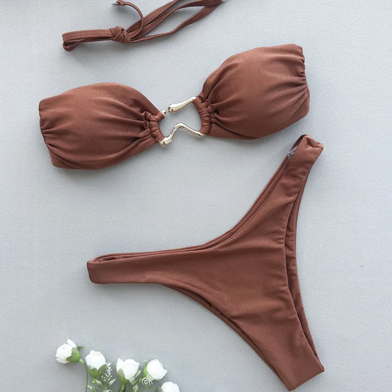 Letnie seksowne bikini Stroje kąpielowe Kobiety Stroje kąpielowe Push Up Kobieta Plaża Stroje kąpielowe Brazylijskie bikini Zestaw kąpiący basen 2025