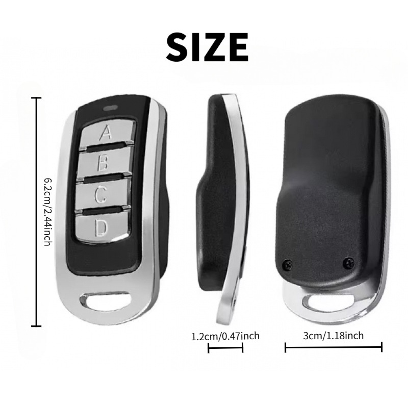 Garage Door Key Multi-Frequency Copier Transmitter 280-868MHz Rolling Code Remote Replicator 4-in-1 Universal
