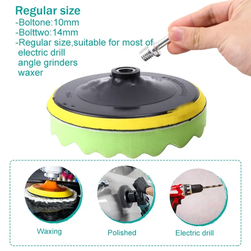 11 Stuks 3Inch Samengestelde Polijstkussens Snijden Sponzen Pads Kit Voor Auto Buffer Polijstmachine Compounding En Harsen