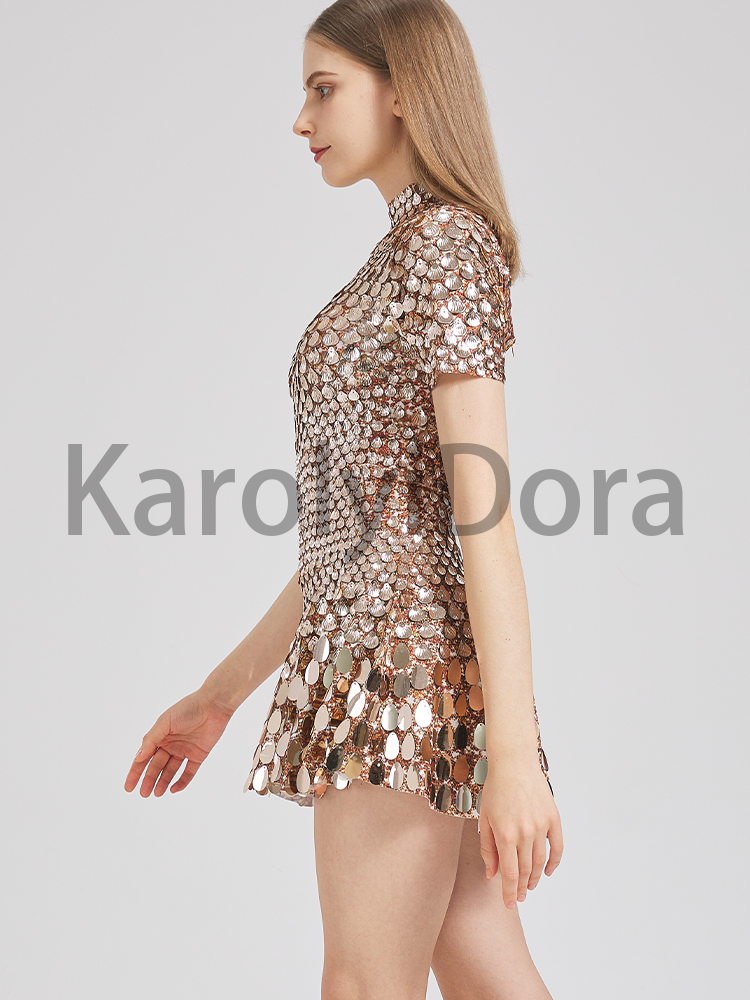 Sexy preto concha lantejoulas mini vestido boate dança de alta qualidade desempenho roupas bodysuit aniversário vestidos vermelhos