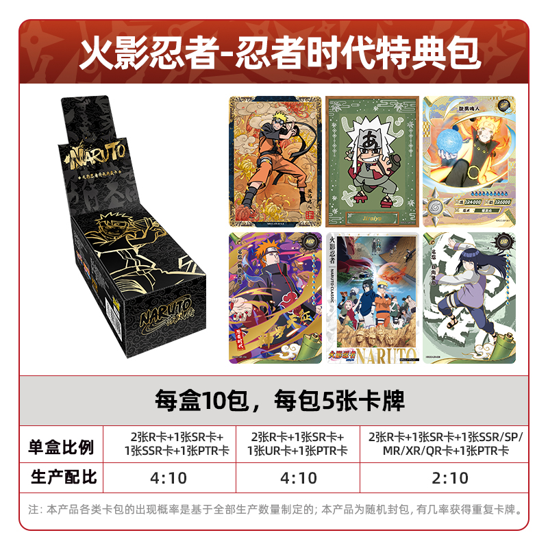 Juego completo de tarjetas Naruto T2w5 CRSR, KAYOU Out-Of-Print, raras, altamente valoradas, colección completa de tarjetas de colección, tarjeta periférica