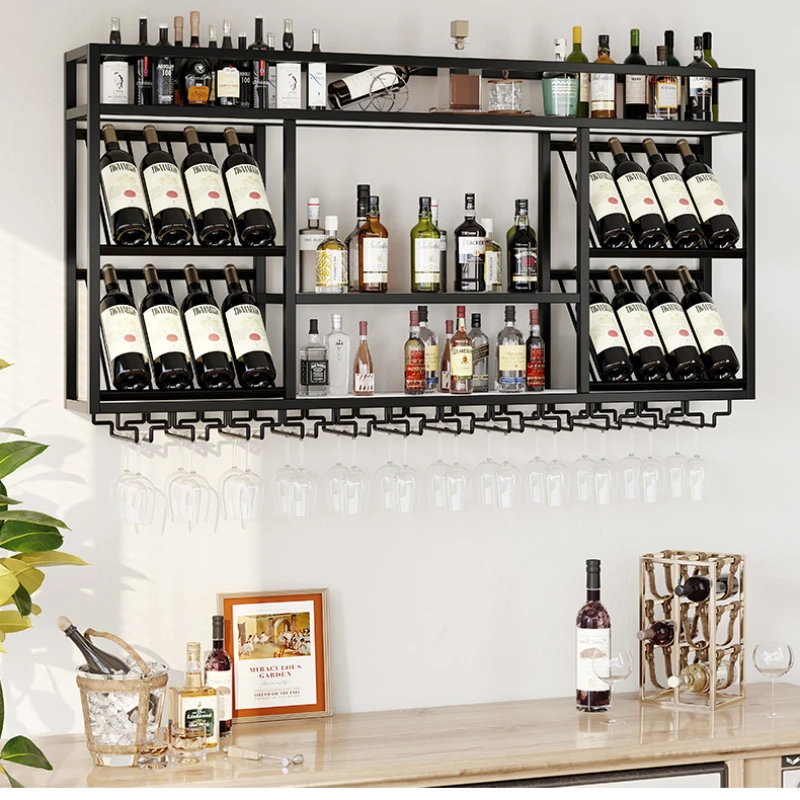 กาแฟตู้โชว์ตู้โชว์แก้วคอลเลกชันเครื่องดื่มตู้โชว์ห้องนั่งเล่นเฟอร์นิเจอร์ตู้เย็นไวน์บาร์Rack Wall Home