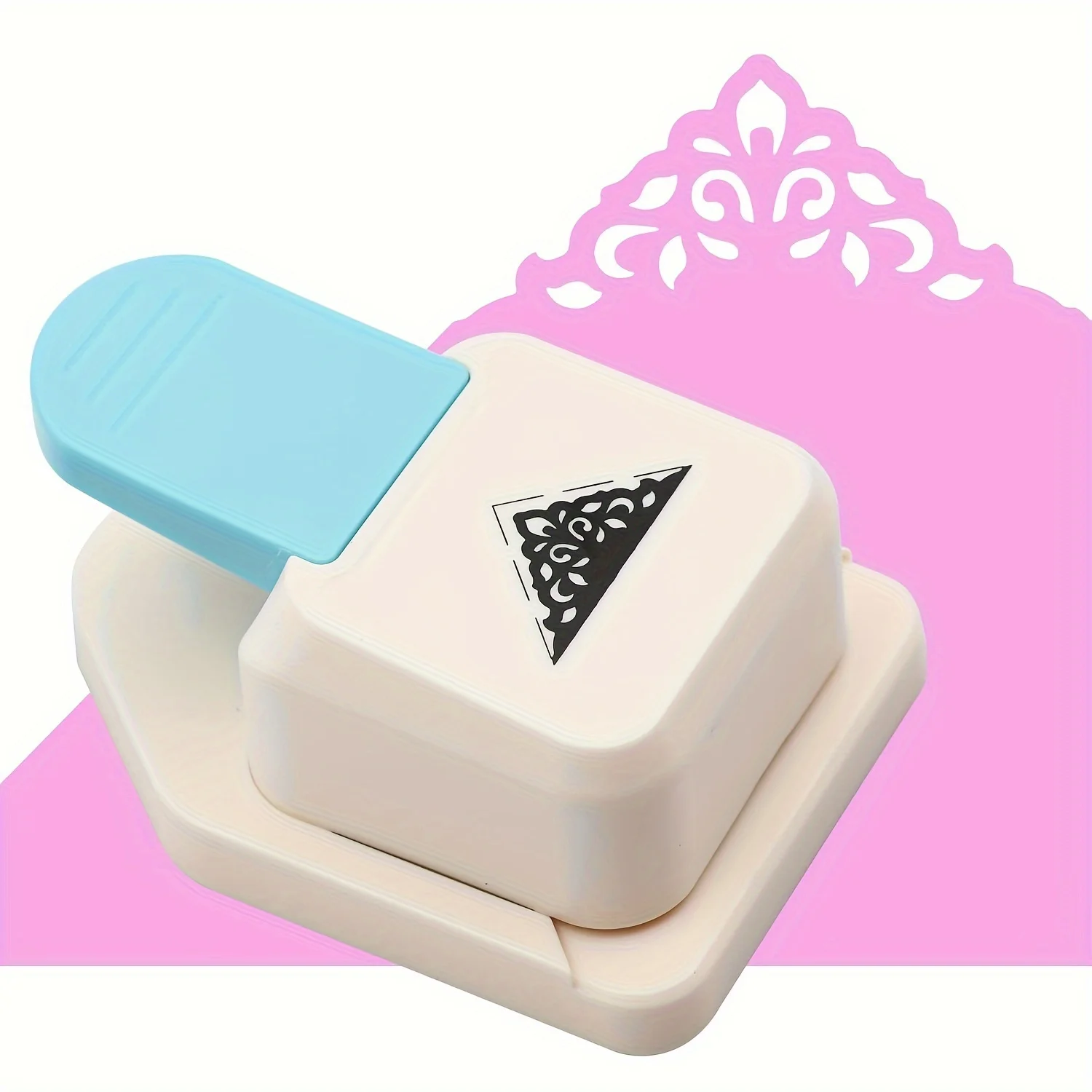 Punzone angolare artigianale e punzone angolare con motivo floreale triangolare, forniture per scrapbooking, punzone a forma di fiore