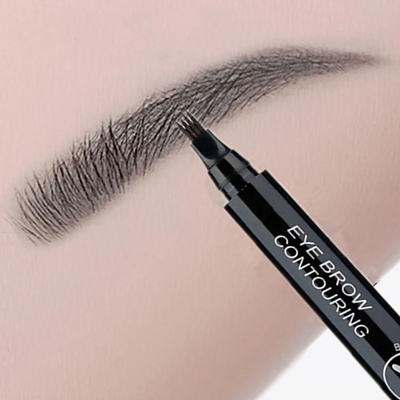 Lông Mày Bút Xăm Chân Mày Chống Nước Lỏng Đen Eye Brow Trang Điểm Bút Chì Microblading