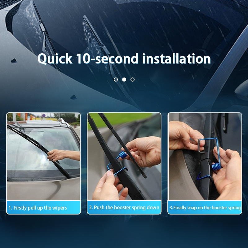 SEAMETAL 2 ชิ้นรถ Wiper Booster ฤดูใบไม้ผลิ Universal อัจฉริยะ Wiper Arms โลหะผสมยางที่ปัดน้ําฝนกระจกฤดูใบไม้ผลิรถอุปกรณ์เสริม