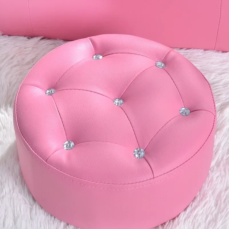 Proveedor de alta calidad de muebles para niños, sofás, estilo coreano, corona, hebilla, combinación de sofá, taburete de moda