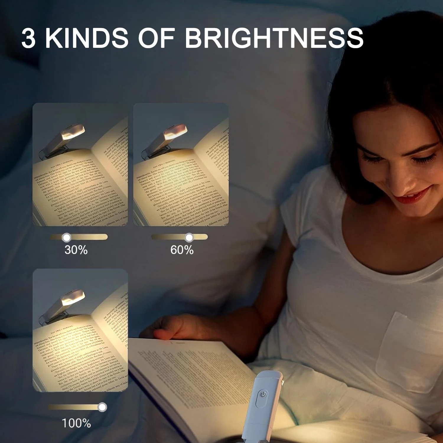 LED USB wiederaufladbare Buch Licht Leselicht Augenschutz Nachtlichter tragbare Clip Schreibtischlampe Lesezeichen Lesebuch Lampen