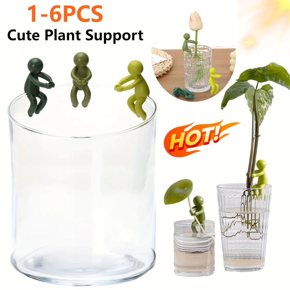 1-6 PCS น่ารักยืนโรงงานพลาสติกสนับสนุน Pile เรือนกระจก Arrangement FIXED Rod ในร่มดอกไม้ VINE วงเล็บปีนเขา