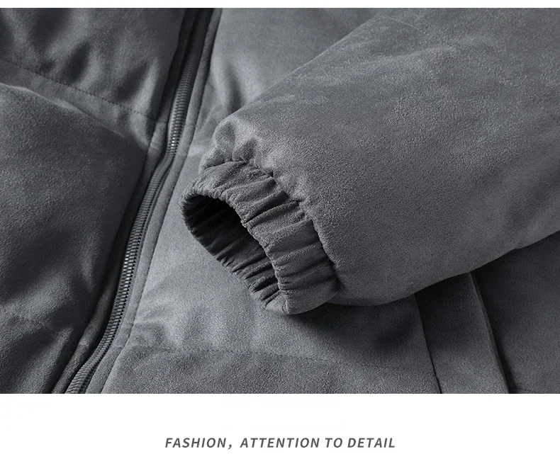 Neue Hirschleder Samt Jacke männer Winter Vintage Casual Dicke Daunen Baumwolle Warme Mantel Für Paar Einfarbig Kurze Kalt-beweis Parka